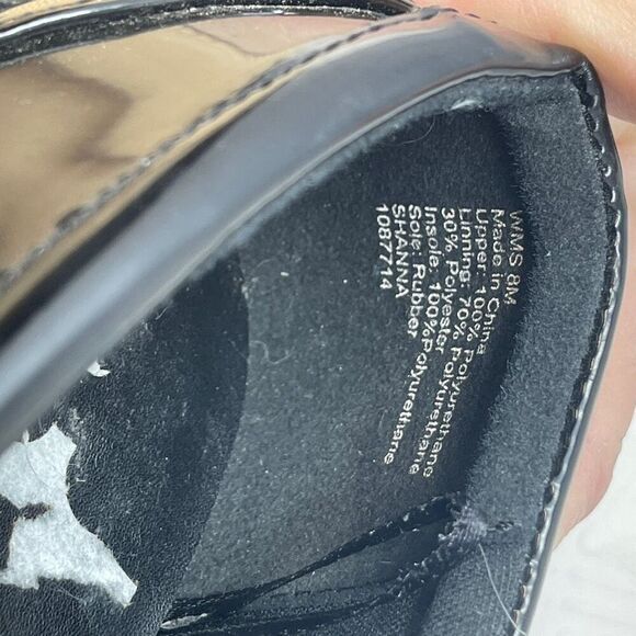 Aldo Black Shanna Chunky Block Heel Slip On Loafer Shoes Size 8 - Picture 7 of 7